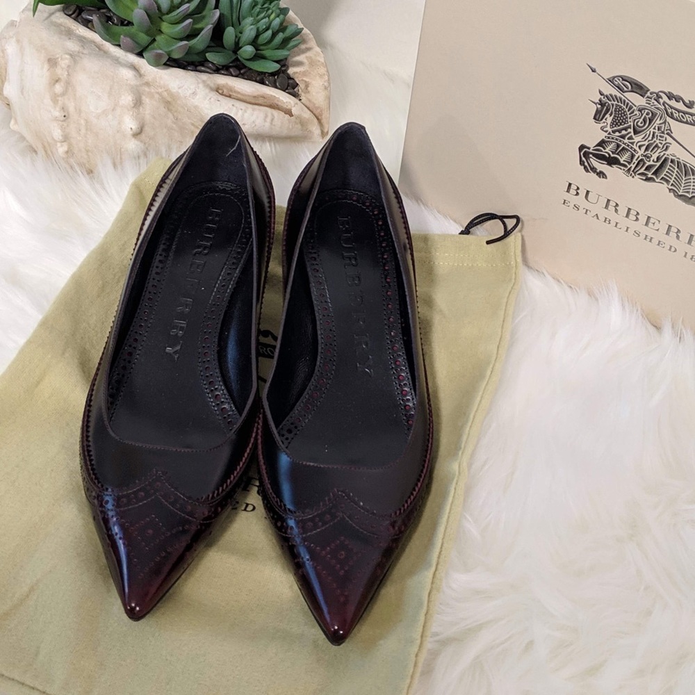 Burberry leather wedge